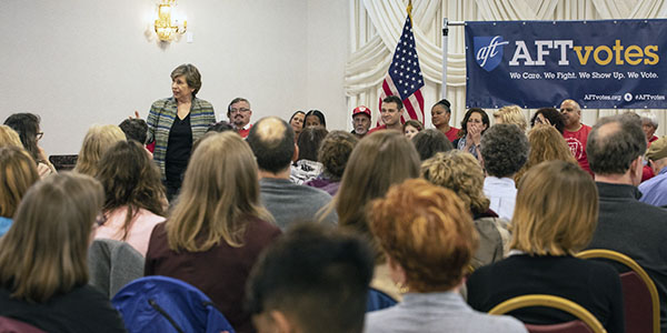 Randi at AFT Votes town hall